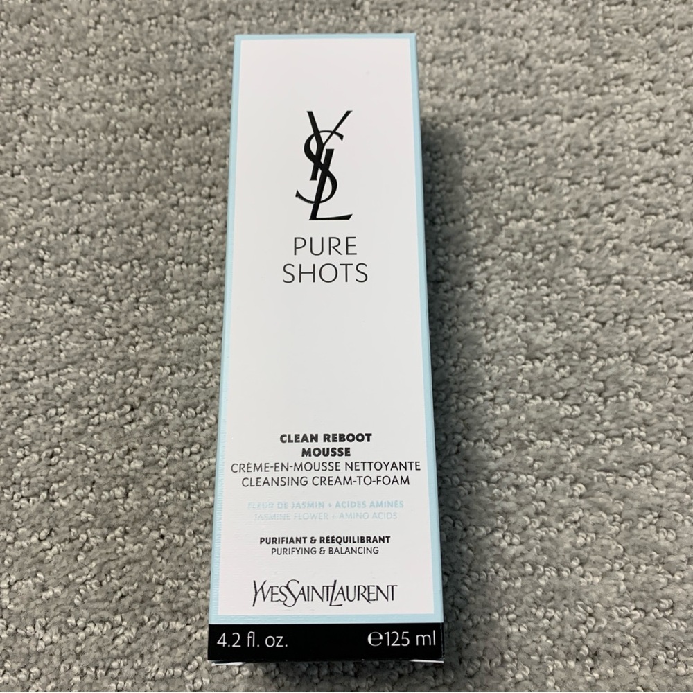 NEW YSL Beauty Pure Shots Clean Reboot Mousse face cleanser skincare 4.2 fl oz